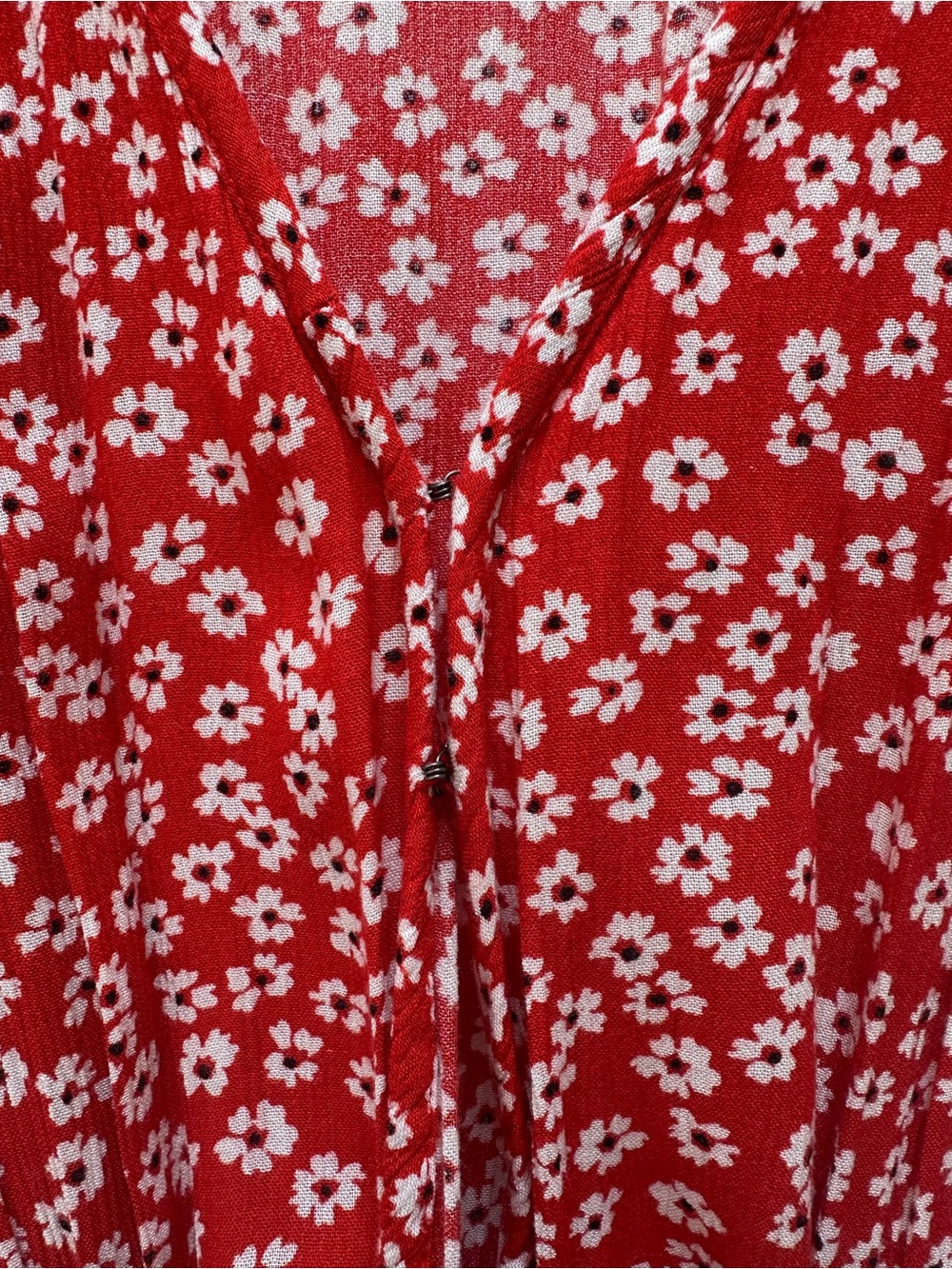 Abercrombie & Fitch Red Floral Tie-Waist Maxi Dress - Picture 7 of 8